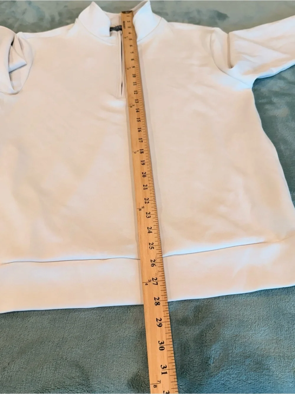 Member’s Mark Men’s Sandwash Quarter Zip Pullover Cream Small NWT